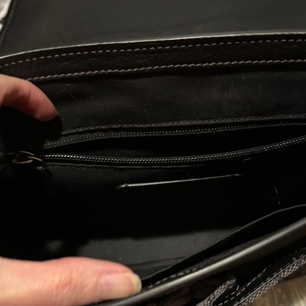 Coach Black and Gray Messenger Crossbody Bag - Picture 2 of 9